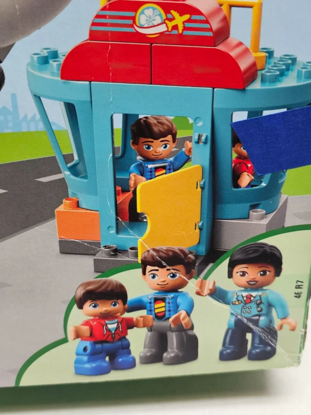 Lego Duplo Town Airport Tower Plane Pilot Luggage Boy Girl Toddler 10871 Set +